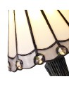 Morgan Tiffany Table Lamp, 1 x E14, White/Grey/Clear Crystal Shade