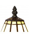 Morgan Tiffany Table Lamp, 1 x E14, White/Grey/Clear Crystal Shade