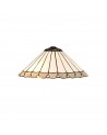 Morgan Tiffany 40cm Shade Only Suitable For Pendant/Ceiling/Table Lamp, Grey/Cream/Crystal