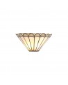Morgan Tiffany Wall Lamp, 2 x E14, Grey/Cream/Crystal