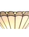 Morgan Tiffany Wall Lamp, 2 x E14, Grey/Cream/Crystal