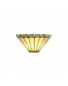 Morgan Tiffany Wall Lamp, 2 x E14, Green/Cream/Crystal
