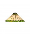 Morgan Tiffany 40cm Shade Only Suitable For Pendant/Ceiling/Table Lamp, Green/Cream/Crystal