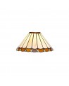 Morgan Tiffany 30cm Non-Electric Shade, Amber/Cream/Crystal