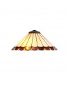 Morgan Tiffany 40cm Shade Only Suitable For Pendant/Ceiling/Table Lamp, Amber/Cream/Crystal