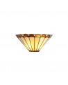 Morgan Tiffany Wall Lamp, 2 x E14, Amber/Cream/Crystal