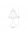 Morgan Tiffany Table Lamp, 1 x E14, Cream/Blue/Clear Crystal Shade