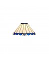 Morgan Tiffany 30cm Non-Electric Shade, Blue/Cream/Crystal