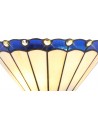Morgan Tiffany Wall Lamp, 2 x E14, Blue/Cream/Crystal