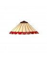 Morgan Tiffany 40cm Shade Only Suitable For Pendant/Ceiling/Table Lamp, Red/Cream/Crystal