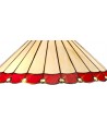 Morgan Tiffany 40cm Shade Only Suitable For Pendant/Ceiling/Table Lamp, Red/Cream/Crystal