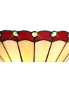 Morgan Tiffany Wall Lamp, 2 x E14, Red/Cream/Crystal