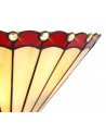 Morgan Tiffany Wall Lamp, 2 x E14, Red/Cream/Crystal