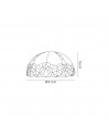 Morgan, Tiffany 30cm Non-electric Shade Suitable For Pendant/Ceiling/Table Lamp, Blue/Clear Crystal