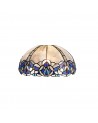 Morgan, Tiffany 30cm Non-electric Shade Suitable For Pendant/Ceiling/Table Lamp, Blue/Clear Crystal