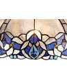 Morgan, Tiffany 30cm Non-electric Shade Suitable For Pendant/Ceiling/Table Lamp, Blue/Clear Crystal