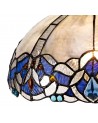 Morgan, Tiffany 30cm Non-electric Shade Suitable For Pendant/Ceiling/Table Lamp, Blue/Clear Crystal