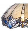 Morgan, Tiffany 40cm Shade Only Suitable For Pendant/Ceiling/Table Lamp, Blue/Clear Crystal