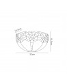 Morgan Tiffany 30cm Wall Lamp, 2 x E14, Blue/Clear Crystal
