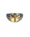Morgan Tiffany 30cm Wall Lamp, 2 x E14, Blue/Clear Crystal
