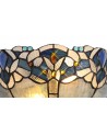 Morgan Tiffany 30cm Wall Lamp, 2 x E14, Blue/Clear Crystal