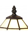 Morgan Tiffany Table Lamp, 1 x E14, White/Blue/Clear Crystal Shade