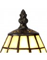 Morgan Tiffany Table Lamp, 1 x E14, Cream/Grey/Clear Crystal Shade