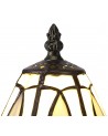 Morgan Tiffany Table Lamp, 1 x E14, White/Grey/Clear Crystal Shade