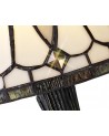 Morgan Tiffany Table Lamp, 1 x E14, White/Grey/Clear Crystal Shade
