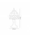 Morgan Tiffany Table Lamp, 1 x E14, Cream/Amber/Clear Crystal Shade