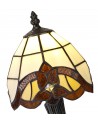 Morgan Tiffany Table Lamp, 1 x E14, Cream/Amber/Clear Crystal Shade