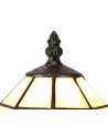 Morgan Tiffany Table Lamp, 1 x E14, Cream/Amber/Clear Crystal Shade