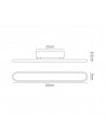 Olivia Wall Lamp, 24W LED, 4000K, 865lm, Sand White, 3yrs Warranty
