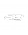 Ava Wall Lamp, 8W LED, 3000K, 640lm, Brushed Aluminium/Frosted White, 3yrs Warranty