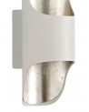 Adeline Wall Lamp, 8W LED, 3000K, 640lm, White/Silver Leaf, 3yrs Warranty