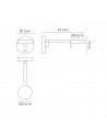 Hazel Adjustable Wall Lamp / Reader, 8W LED, 3000K, Sand White, 3yrs Warranty