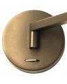 Hazel Swing Arm Wall Lamp / Reader, 8W LED, 3000K, Antique Brass, 3yrs Warranty