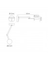 Hazel Adjustable Swing Arm Wall Lamp / Reader, 8W LED, 3000K, Sand White, 3yrs Warranty