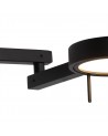 Hazel Adjustable Swing Arm Wall Lamp / Reader, 8W LED, 3000K, Sand Black, 3yrs Warranty