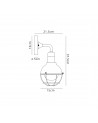 Amara Wall Lamp, 1 Light E27, IP65, Matt Black/Brushed Bronze, 2yrs Warranty