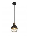 Amara Pendant, 1 Light E27, IP65, Matt Black/Brushed Bronze, 2yrs Warranty