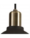 Amara Pendant, 1 Light E27, IP65, Matt Black/Brushed Bronze, 2yrs Warranty
