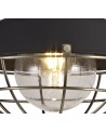 Amara Semi-Flush Ceiling, 1 Light E27, IP65, Matt Black/Brushed Bronze, 2yrs Warranty