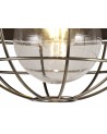 Amara Semi-Flush Ceiling, 1 Light E27, IP65, Matt Black/Brushed Bronze, 2yrs Warranty
