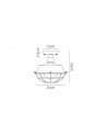 Amara Semi-Flush Ceiling, 1 Light E27, IP65, Matt Black/Brushed Bronze, 2yrs Warranty