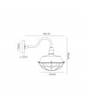 Amara Wall Lamp, 1 Light E27, IP65, Matt Black/Brushed Bronze, 2yrs Warranty
