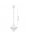 Amara Pendant, 1 Light E27, IP65, Matt Black/Brushed Bronze, 2yrs Warranty