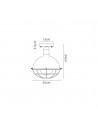 Amara Ceiling, 1 Light E27, IP65, Matt Black/Grey, 2yrs Warranty