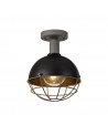 Amara Ceiling, 1 Light E27, IP65, Matt Black/Grey, 2yrs Warranty