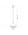 Amara Pendant, 1 Light E27, IP65, Matt Black/Grey, 2yrs Warranty